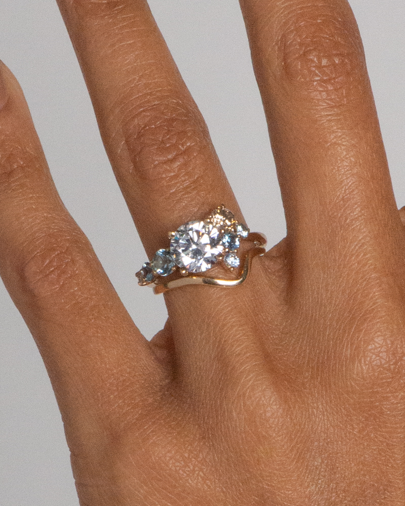 Radial Cluster Diamond Ring 2.0ct with Radial Band_WEB2